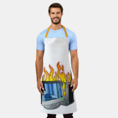 Computer Fire All-Over Print Schort (Gedragen)