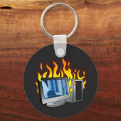 Computer Fire Button Sleutelhanger (Achterkant)
