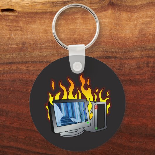 Computer Fire Button Sleutelhanger (Voorkant)