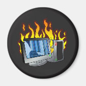 Computer Fire Circle Magnet (Voorkant)