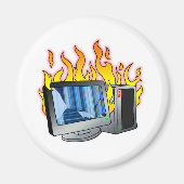 Computer Fire Circle Magnet (Voorkant)