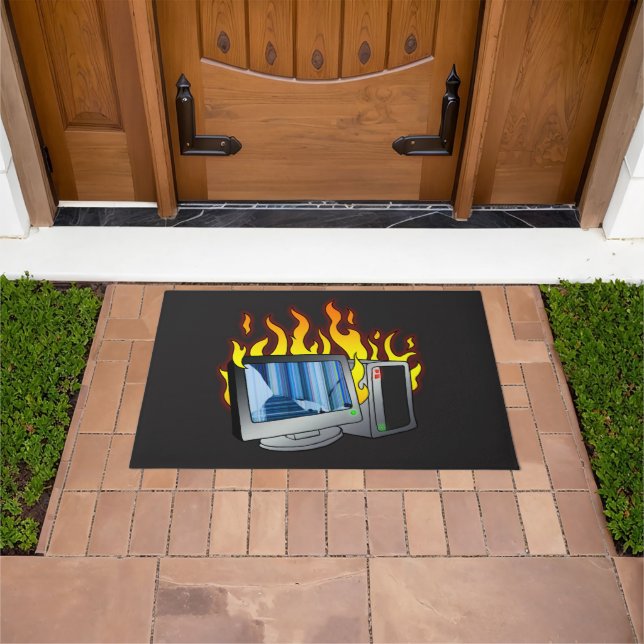 Computer Fire Door Mat (Buiten)