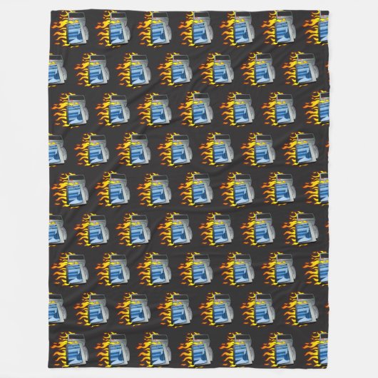 Computer Fire Fleece Deken, Alle maten (Voorkant)