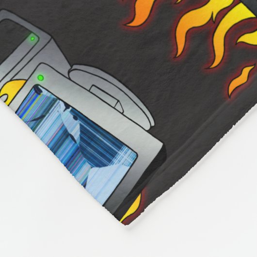 Computer Fire Fleece Deken, Alle maten (Hoek)