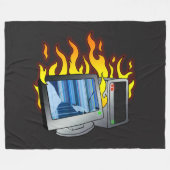 Computer Fire Fleece Deken, Alle maten (Voorkant (Horizontaal))