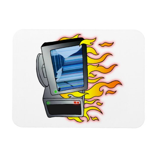 Computer Fire Flexibele fotomagneet Magneet (Horizontaal)