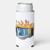 Computer Fire Foam Slim Seltzer Koelbox Blikjeskoeler (Seltzer Voorkant)