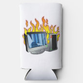 Computer Fire Foam Slim Seltzer Koelbox Blikjeskoeler (Voorkant)