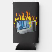 Computer Fire Foam Slim Seltzer Koelbox Blikjeskoeler (Achterkant)