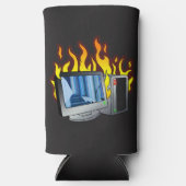 Computer Fire Foam Slim Seltzer Koelbox Blikjeskoeler (Voorkant)