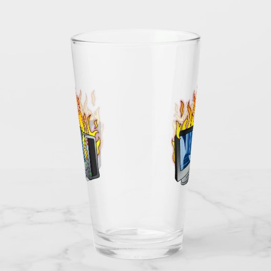 Computer Fire Glass Cup Glas (Rechts)