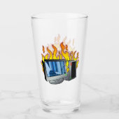Computer Fire Glass Cup Glas (Voorkant)