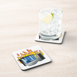 Computer Fire Hard plastic onderzetter