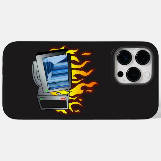 Computer Fire iPhone / iPad case (Achterkant (horizontaal))