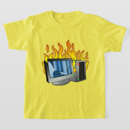 Computer Fire Kinderen Basic T-shirt