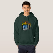 Computer Fire Mannen Hoodie (Voorkant volledig)