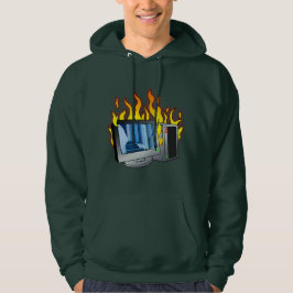 Computer Fire Mannen Hoodie