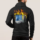 Computer Fire Mannen Hoodie (Achterkant)