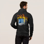 Computer Fire Mannen Hoodie (Achterkant volledig)