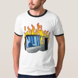 Computer Fire Mannen T-shirt