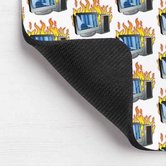 Computer Fire Mousepad Muismat (Hoek)