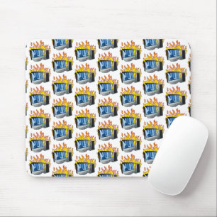 Computer Fire Mousepad Muismat