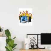 Computer Fire Poster (Thuiskantoor)