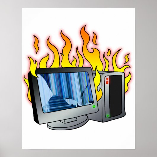 Computer Fire Poster (Voorkant)