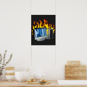 Computer Fire Poster (Keuken)