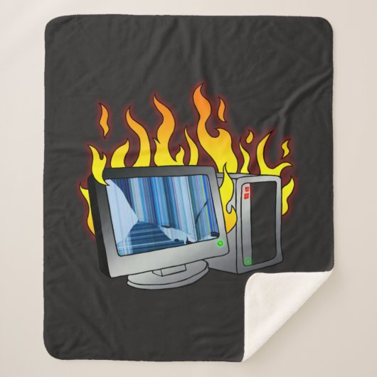 Computer Fire Sherpa Deken (Voorkant)