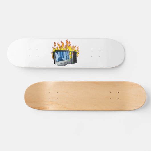 Computer Fire Skateboard Deck (Horizontaal)