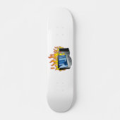 Computer Fire Skateboard Deck (Voorkant)