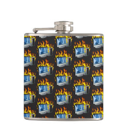 Computer Fire Vinyl verpakt kolf Heupfles