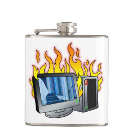 Computer Fire Vinyl verpakt kolf Heupfles