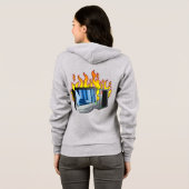 Computer Fire Vrouwen Bella + Canvas Full-Zip Hood Hoodie (Achterkant volledig)
