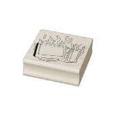 Computer Fire Wood Art Stamp Rubberstempel (Stempel)