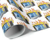 Computer Fire Wrapping Paper Cadeaupapier (Rol Hoek)