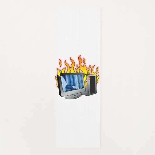 Computer Fire Yoga Mat (Voorkant)