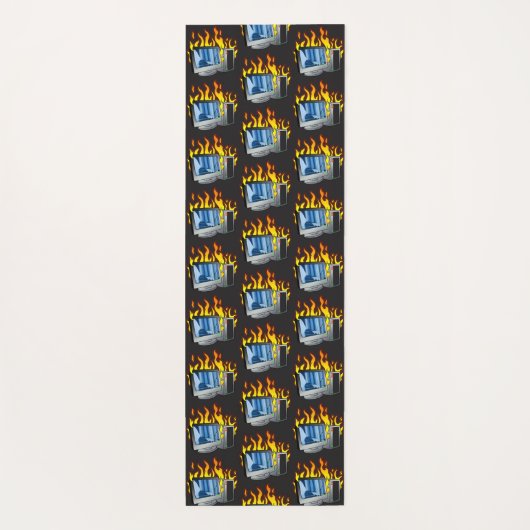 Computer Fire Yoga Mat (Achterkant)