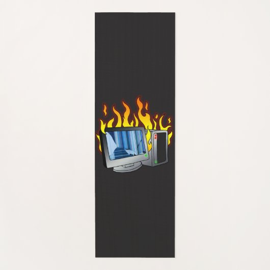 Computer Fire Yoga Mat (Voorkant)