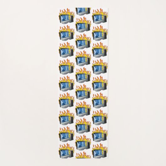 Computer Fire Yoga Mat (Achterkant)