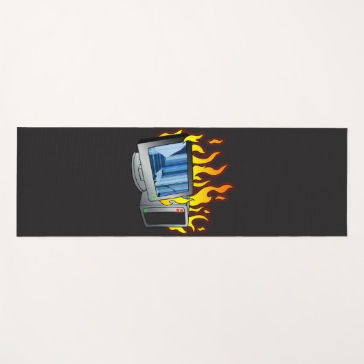 Computer Fire Yoga Mat (Voorkant (horizontaal))