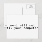 Computer Fixer Briefkaart (Voorkant / Achterkant)