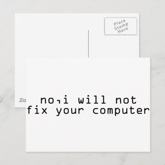 Computer Fixer Briefkaart (Voorkant / Achterkant)