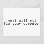 Computer Fixer Briefkaart (Voorkant)