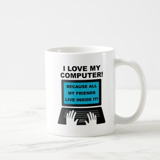 Computer Friends Funny Mug Koffiemok (Rechts)