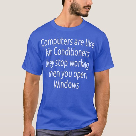 Computer Funny Windows Linu programmeurs Citaten T-shirt (Voorkant)