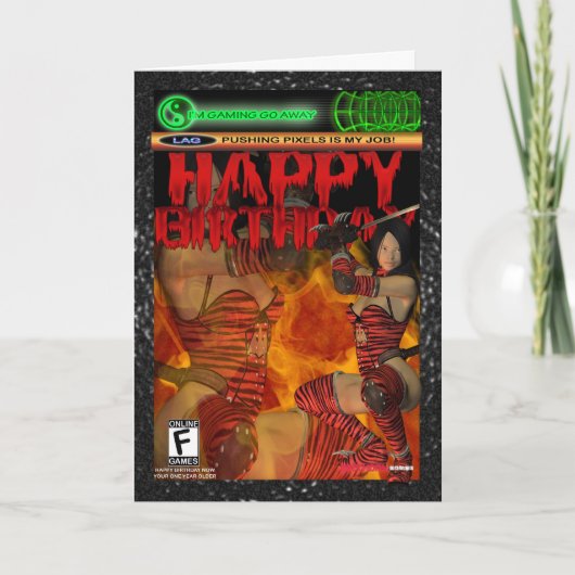 Computer Game Fan Verjaardag Kaart, console, pc Kaart (Voorkant)