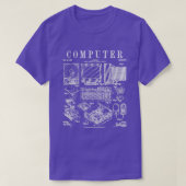 Computer Gamer Geek  IT PC Hardware Patent T-shirt (Design voorkant)