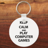 Computer games rustig houden en spelen sleutelhanger (Voorkant)